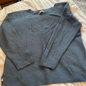 Loft Cornflower Blue Textured Sweater